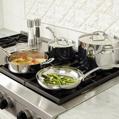 13-częściowy stalowy zestaw garnków 3-warstwowych