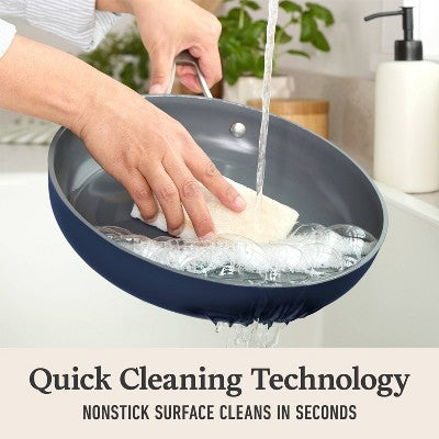 8-częściowy ceramiczny zestaw garnków i patelni, kolor ciemny