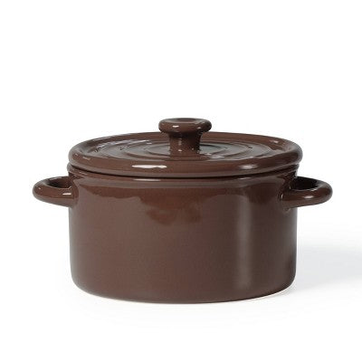 Mała kokilka ceramiczna brązowa