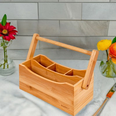 12-częściowy bambusowy zestaw akcesoriów kuchennych