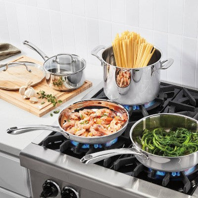 Zestaw garnków ze stali 10 el.